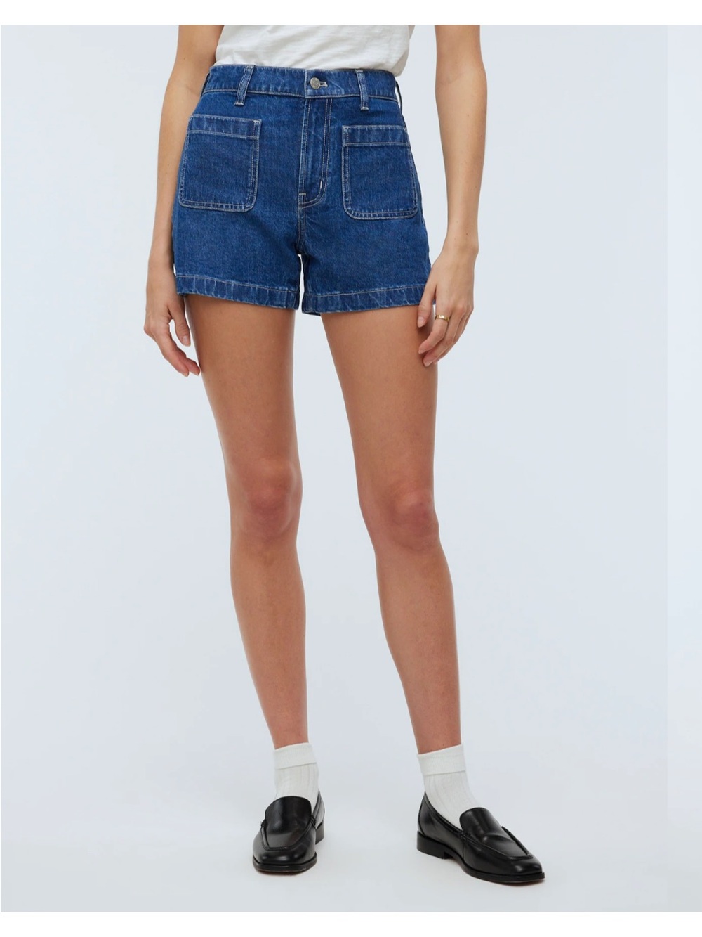 Madewell The Denim Emmett Short: Patch Pocket Edition High Rise Sailor 26